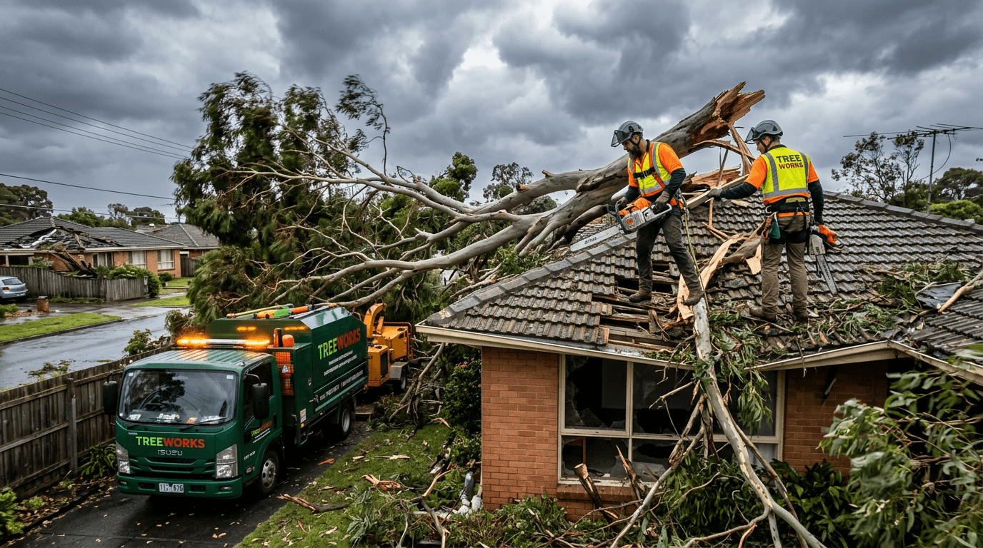 Emergency tree service Melbourne storm damage